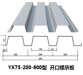 YX75-200-600樓承板